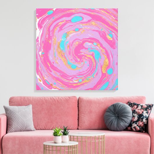 Marbled Swirl Leinwanddruck (Insitu (Wohnzimmer))