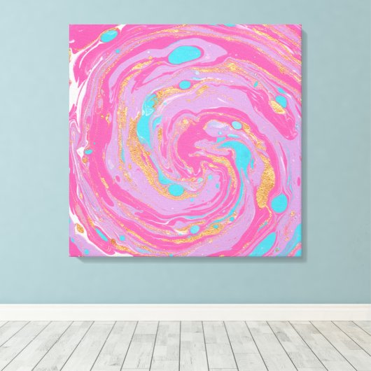 Marbled Swirl Leinwanddruck (Insitu (Holzboden))