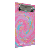 Marbled Swirl Mini Klemmbrett (Schrägansicht)