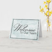 Marbled Willkommen im Team Neuer Mitarbeiter Karte (Gelbe Blume)