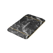 MarbleGold-Akzent für Schwarz/Grau-Imitate Badematte (Schrägansicht)