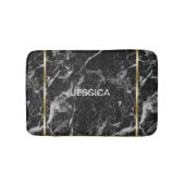 MarbleGold-Akzent für Schwarz/Grau-Imitate Badematte (Vorderseite)