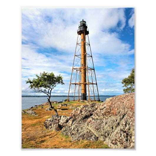 Marblehead Leuchtturm, Massachusetts Foto drucken (Vorne)