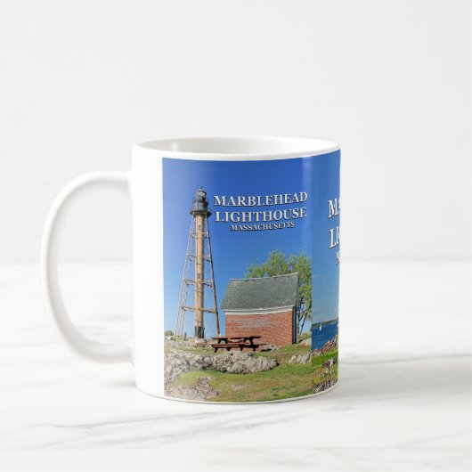 Marblehead Leuchtturm, Massachusetts-Tasse Kaffeetasse (Links)