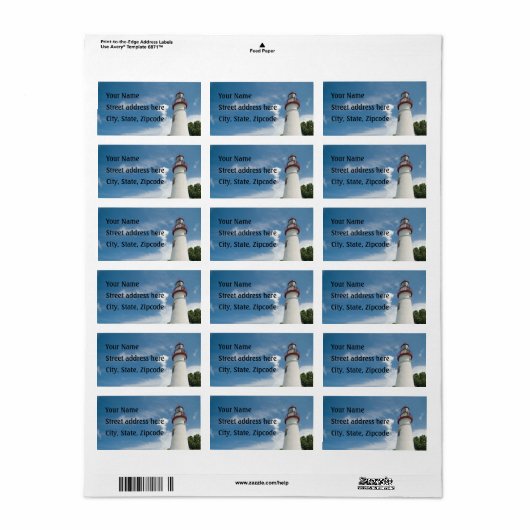 Marblehead Lighthouse Adressaufkleber (Vorne)