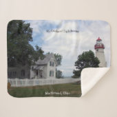 Marblehead Lighthouse breite Sherpa Decke Sherpadecke (Vorderseite (Horizontal))