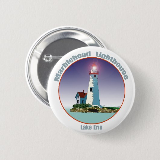 Marblehead Lighthouse Button (Vorne & Hinten)