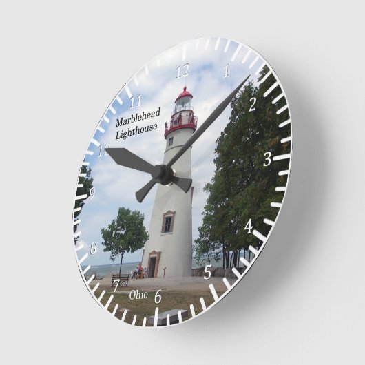 Marblehead Lighthouse clock Runde Wanduhr (Winkel)