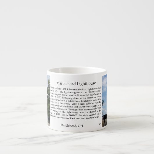 Marblehead Lighthouse Geschichte Espresso Tasse (Vorderseite)