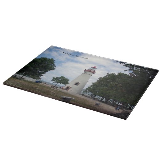 Marblehead Lighthouse Glasspanplatte Schneidebrett (Ecke)