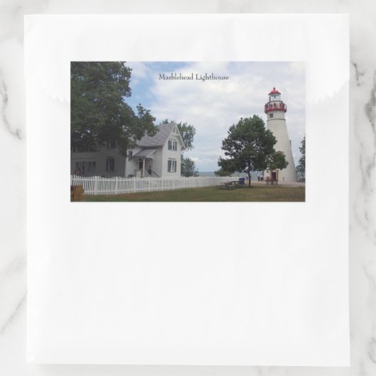 Marblehead Lighthouse & Keepershouse Aufkleber (Tasche)