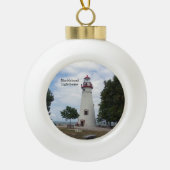Marblehead Lighthouse Keramik Kugel-Ornament (Vorderseite)