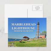 Marblehead Lighthouse, Massachusetts Postkarte (Vorne/Hinten)