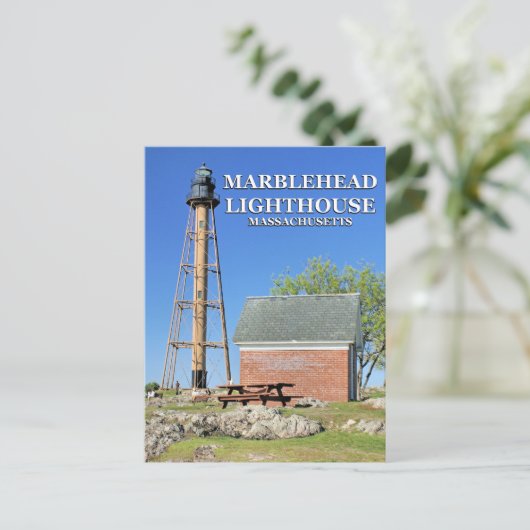 Marblehead Lighthouse, Massachusetts Postkarte (Stehend Vorderseite)