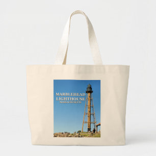 Marblehead Lighthouse, Massachusetts Tote Bag Jumbo Stoffbeutel