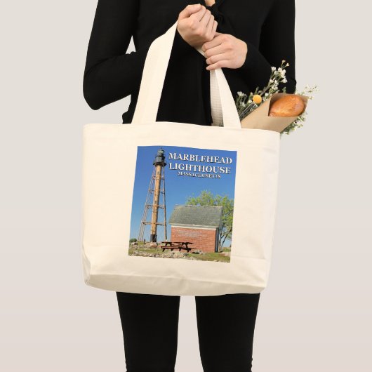 Marblehead Lighthouse, Massachusetts Tote Bag Jumbo Stoffbeutel (Vorderseite (Produkt))