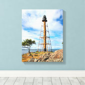 Marblehead Lighthouse Massachusetts Wrapped Canvas Leinwanddruck (Insitu (Holzboden))