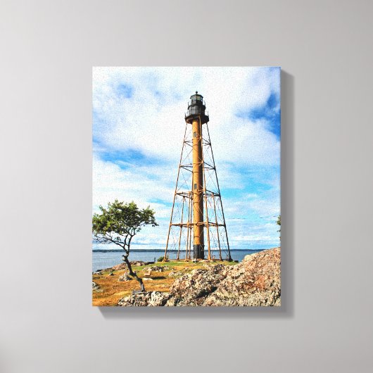 Marblehead Lighthouse Massachusetts Wrapped Canvas Leinwanddruck (Vorderseite)
