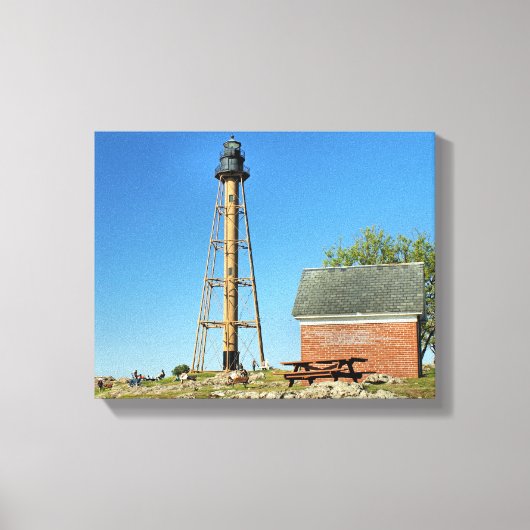 Marblehead Lighthouse Massachusetts Wrapped Canvas Leinwanddruck (Vorderseite)