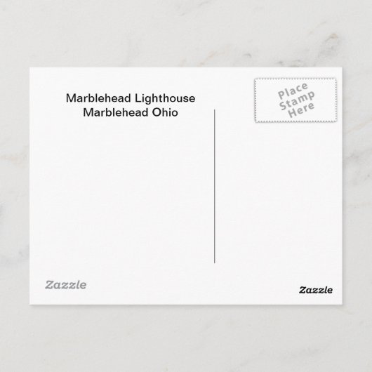 Marblehead Lighthouse Postkarte (Rückseite)