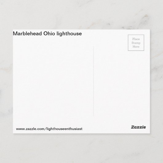 Marblehead Lighthouse Postkarte (Rückseite)