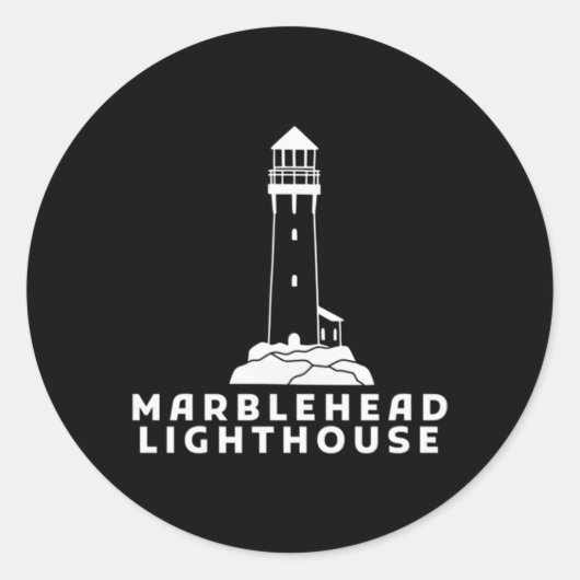Marblehead Lighthouse Runder Aufkleber (Vorderseite)