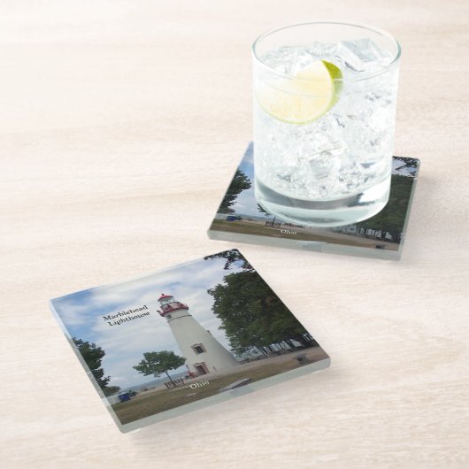 Marblehead Lighthouse Untersetzer (Schrägansicht)