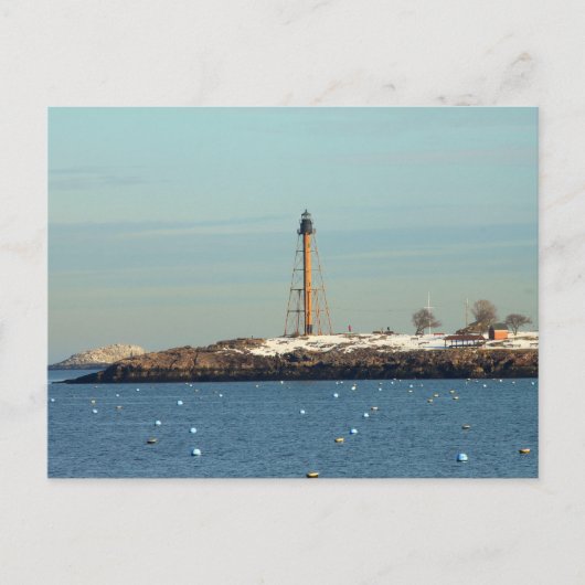 Marblehead Lighthouse von Waterfront Postkarte (Vorderseite)