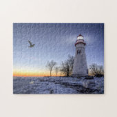 Marblehead Lighthouse Winter Sunrise Puzzle (Horizontal)
