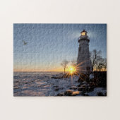 Marblehead Lighthouse Winter Sunrise Puzzle (Horizontal)