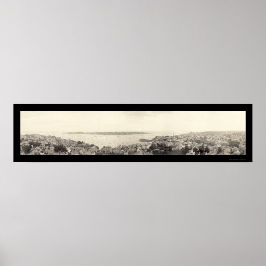 Marblehead MA Birdseye Foto 1912 Poster (Vorne)