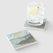 Marblehead Massachusetts Hafen mit Segelbooten Steinuntersetzer (Seitenansicht)