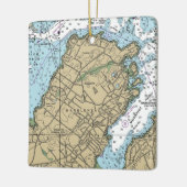 Marblehead Massachusetts Nautical Chart Keramikornament (Links)