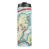 Marblehead Massachusetts Vintag Street Map Thermosbecher (Vorderseite)