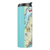 Marblehead Massachusetts Vintag Street Map Thermosbecher (Nach links gedreht)