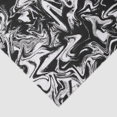 Marbleied Black and White Abstrakt Art Muster Seidenpapier (Ausschnitt)