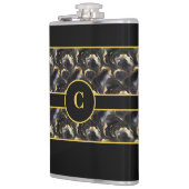 Marbleied Decorative Black Gold Flask Flachmann (Links)