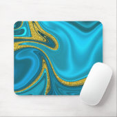 Marbleiise Turquoise Gold Mouse Pad Mousepad (Mit Mouse)