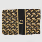 Marbleiy Black Gold Golf Handtuch (Horizontal)