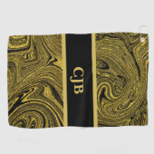 Marbleiy Black Gold Golf Handtuch (Horizontal)