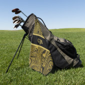 Marbleiy Black Gold Golf Handtuch (Gras)