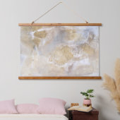 Marbleized Abstrakt Wall Art Tapestes Wandteppich Mit Holzrahmen (Schlafzimmer)