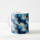 Marbleized Decorative Blue Gold Tasse (Vorderseite Links)