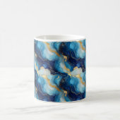 Marbleized Decorative Blue Gold Tasse (Mittel)