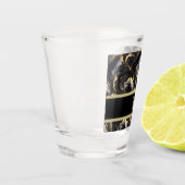 Marbleized Elegant Black Gold Shot Glass Schnapsglas (Links)