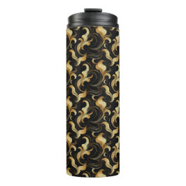 Marbleized Gold und Black Thermal Tumbler Thermosbecher