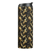 Marbleized Gold und Black Thermal Tumbler Thermosbecher (Nach links gedreht)