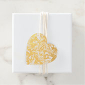 Marbleized Modern Abstrakt in Gold oder Silberfoli Geschenkanhänger (Mit Box)