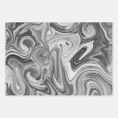 Marbleized Paint Grays Elegant Wedding Gift Geschenkpapier Set (Vorderseite 3)
