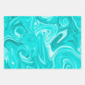 Marbleized Paint Ocean Blues Surfer Water Fun Geschenkpapier Set (Vorderseite 2)